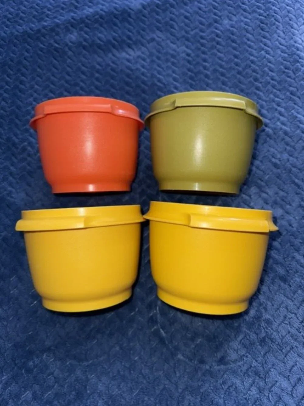 Vintage Tupperware Bowls Set of 4 – Retro Harvest Colors